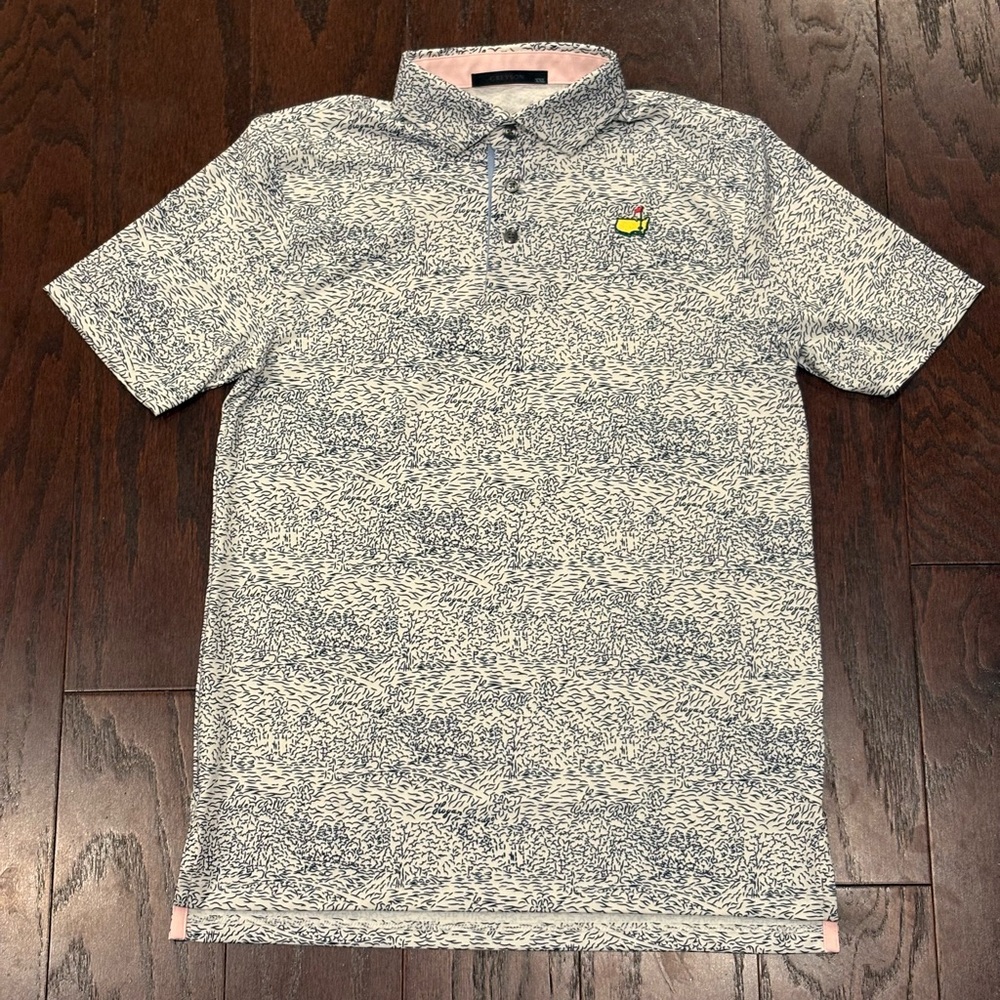 Greyson Master’s Embroidered Logo Youth Golf Polo Sz XXL NWOT Augusta Course AOP